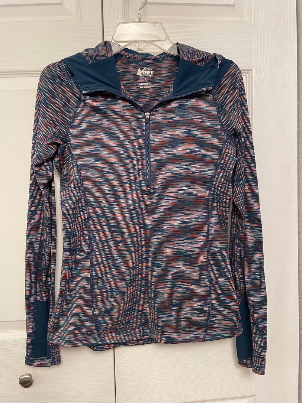 REI CO-OP Built on Purpose Small Screeline Hoodie Half Zip Multi Colored